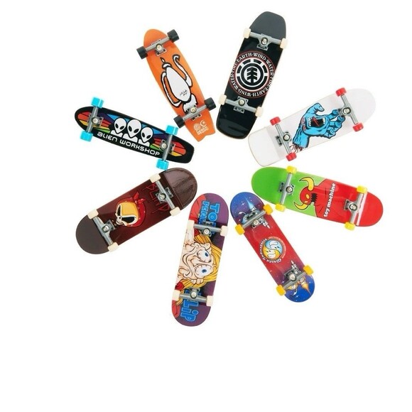 NIB Tech Deck 25th Anniversary 8 Pack Fingerboards with Exclusive Figure NIB - Picture 2 of 6